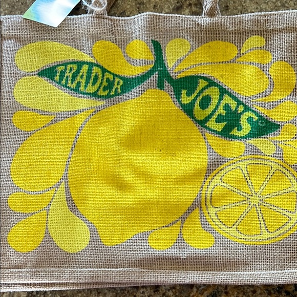 🌿Eco Friendly 100% Jute REUSABLE Trader Joe’s Tote Grocery Bag 🛒 🍋 - Picture 5 of 7